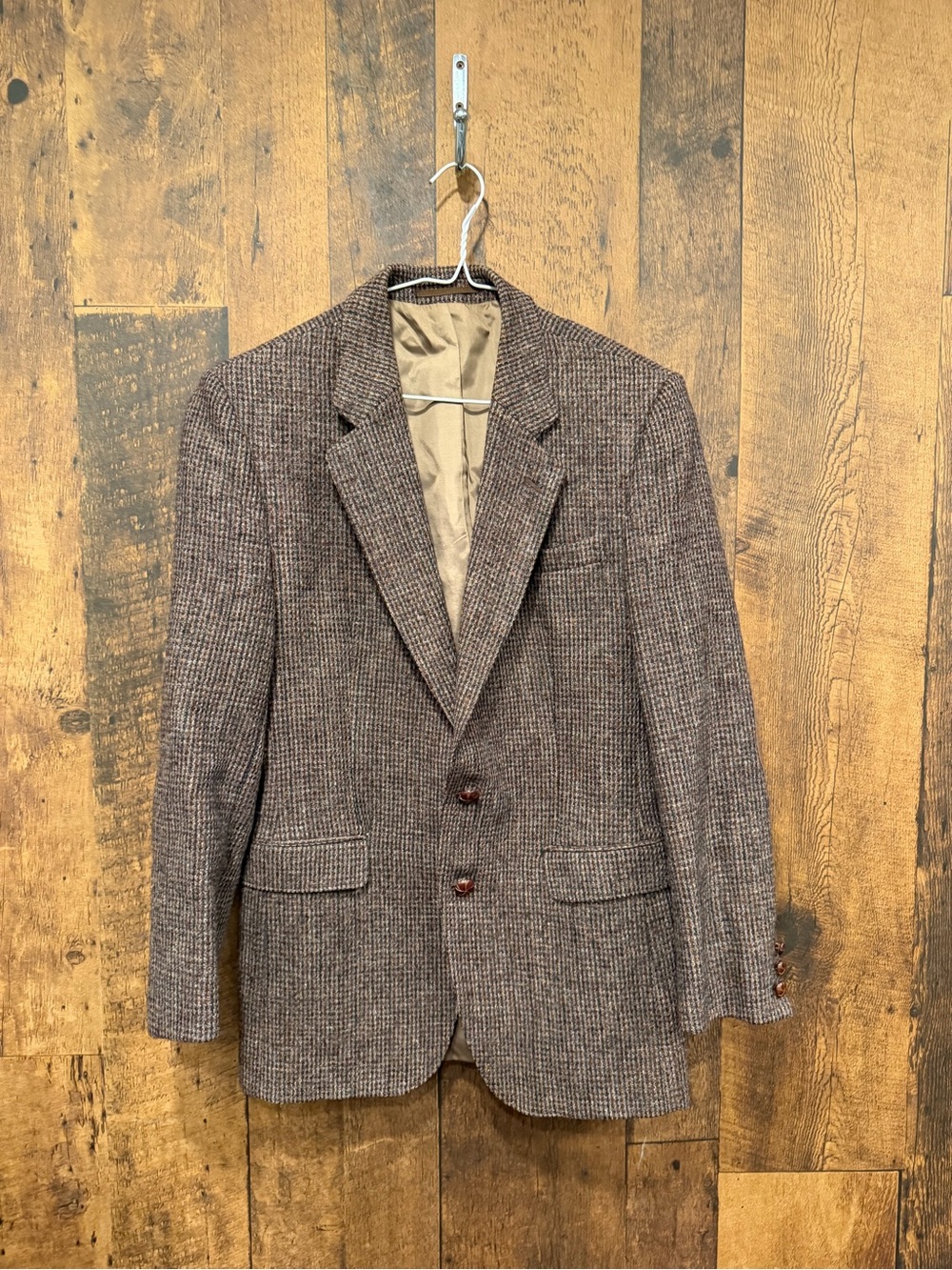 Harris tweed Men's Brown Wool Blend Blazer *see for size*